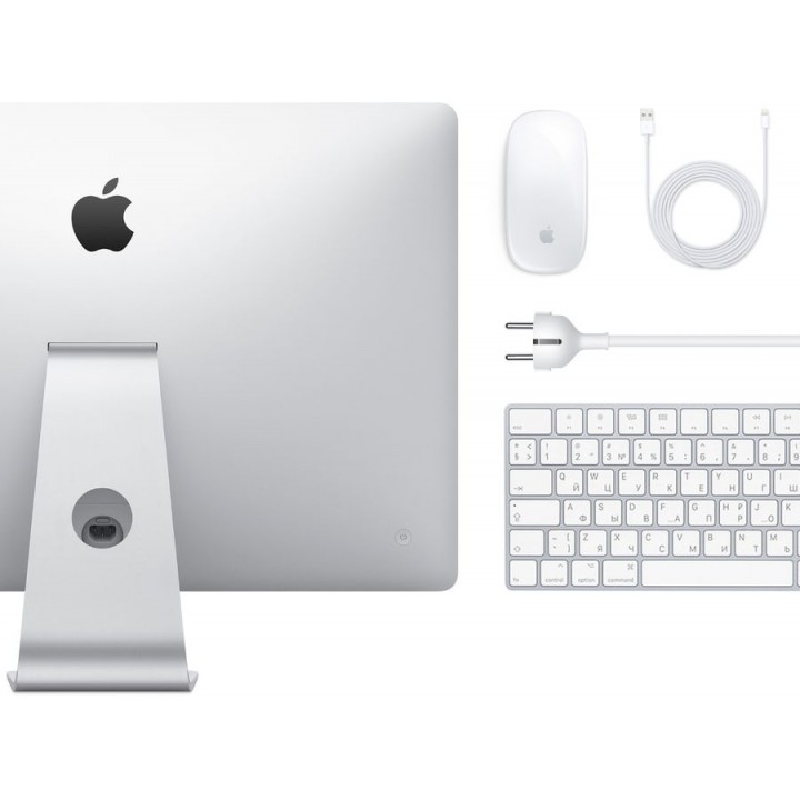 Моноблок Apple iMac MHK03RU/A, 21.5", Intel Core i5 7360U, 8ГБ, 256ГБ SSD,  Intel Iris Plus Graphics 640, macOS, серебристый и черный