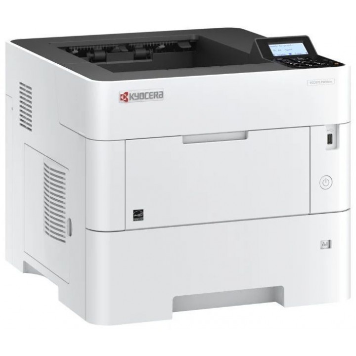 Принтер лазерный Kyocera P3155dn + картридж,  черно-белый, цвет белый