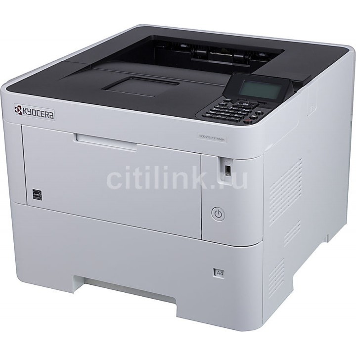 Принтер лазерный Kyocera P3145dn + картридж,  черно-белый, цвет белый